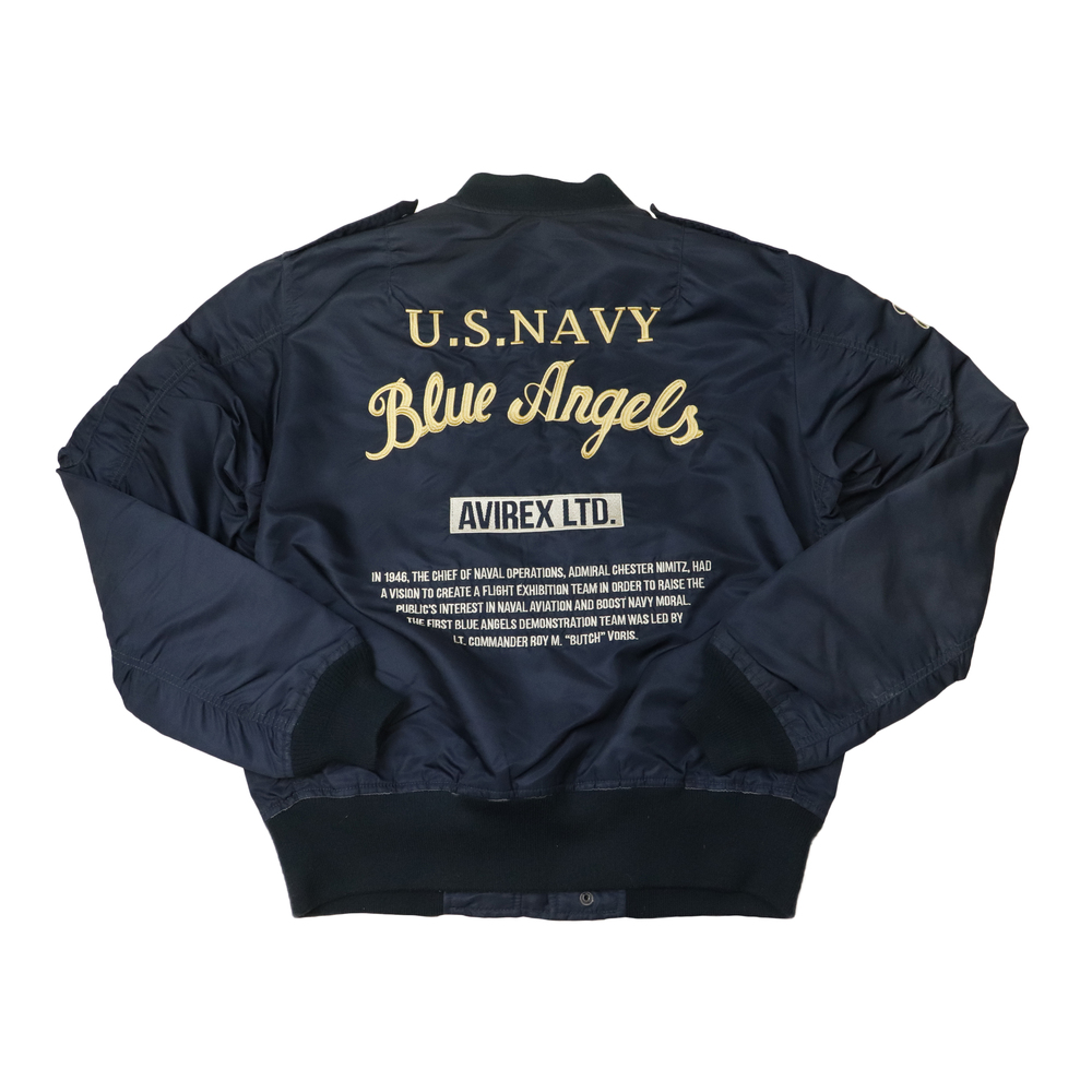 Vintage Avirex U.S. Navy Blue Angels Flight Jacket Size XL RARE